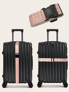 1件可調式密碼鎖行李綁帶，旅行安全防盜行李腰帶，適用於手提包、行李箱、背包、旅行袋、學校用品等 - 粉色 - 查看 6