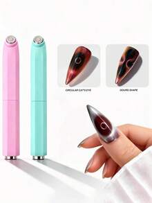 klimonla Nhẫn ba trong một nam châm hình mắt mèo, hạt thủy tinh ma thuật, dụng cụ đặc biệt giúp gắn móng chắc chắn. - Nhiều màu - Xem 9