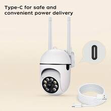 JOOAN 1296P 全高清摄像头，家庭/宠物监控摄像头，配备手机应用程序，WiFi 摄像头，适用于家庭安防，支持 2.4GHz WiFi 或 2.4GHz/5GHz WiFi，双向语音通话，移动侦测，人员追踪，室外安防摄像头，安全监控摄像头 - 白色 - 查看 9