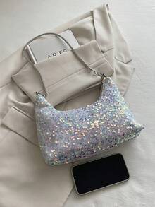 BaKaBear Y2K 粉彩彩虹亮片单肩包 - 时尚女孩夜间外出必备闪亮单肩包 - 彩色 - 查看 6