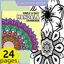 1 Healing Mandala Coloring Book 24 Sheets (120gsm Thick Paper) Upgraded Deluxe Edition (Suitable For Easter, Thanksgiving, Christmas, New Year And Valentine's Day Gifts) - Single Piece - View 3