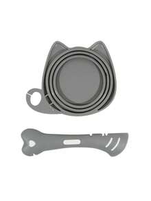Tapa para latas de comida para mascotas, tapa selladora para latas de comida húmeda para gatos, cuchara mezcladora, set de tapas herméticas para conservación - Multicolor - Ver 14