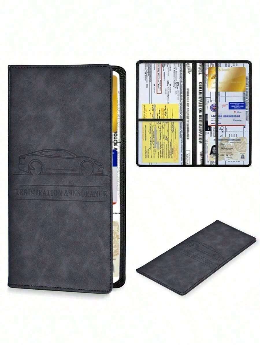 Car License Plates And Card Holders, Vehicle Identification Proof Storage Boxes, Car Interior Accessories, Suitable For Both Male And Female Teenagers To Use. - Nâu đậm - Xem 1