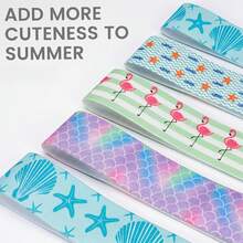 Towel Bands For Beach Chair Stretchable Beach Chair Bands, Windproof, Break-Resistant Beach Towel Bands, Multicolor Tropical Ocean Print Band, For Beaches, Pools, Cruise Essentials,Hawaiian-Style Pool Accessories For Relaxation, A Travel Essential - Multicolor - View 11