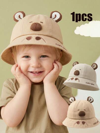 1pc 6-18M Baby Cartoon Carp Bala Bucket Hat, Cute Summer Sun Hat, Lightweight Outdoor, Suitable For All Seasons Bucket Hat