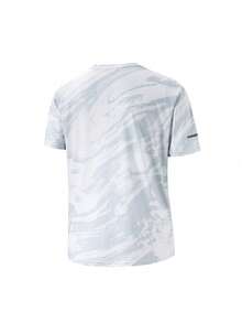 Bộ áo thun ngắn tay mỏng nhẹ mùa hè dành cho nam, kiểu dáng thể thao năng động, nhanh khô, thích hợp mặc đôi. - trắng - Xem 3