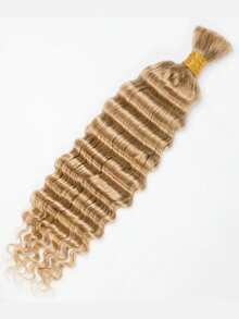 Y WIGS 無緯編人髮編髮髮束 波希米亞編髮 深波浪 100g/束 18-20 英吋 100% 巴西波希米亞人髮接髮 無結散髮人髮 適用於假期、度假、日常、返校、運動 - S27 - 查看 6