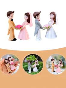 20/4/2件樹脂情侶雕像，非常適合新娘派對、婚禮、婚禮場地裝飾、新娘派對裝飾和婚禮派對禮物。它們是婚禮派對禮物和儀式的絕佳選擇。 - 均碼 - 查看 7