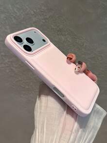 简约粉色仿皮纹理手机壳，兼容 17 Pro Max/17 Pro/17 Air/17/16/16 Pro Max/16 Plus/16 Pro/16 E/15/15 Pro Max/15 Pro/15 Plus/11/12/13/14 Pro Max/12 Pro/12 Pro Max/13 Pro/13 Pro Max/14 Pro/14 Pro Max，软壳手机套 - 粉紅色-新款仿皮紋 - 查看 2