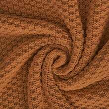 Longhui bedding - Manta de punto de color naranja quemado para sofá suave acogedora lavable a máquina 100% algodón peso pesado de 4 libras 60 x 80' bolsa de lavandería incluida - marrón - Ver 5