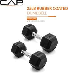 CAP Barbell Coated Dumbbell Weight |   Multiple Options Pairs & Sets - Handle - View 3