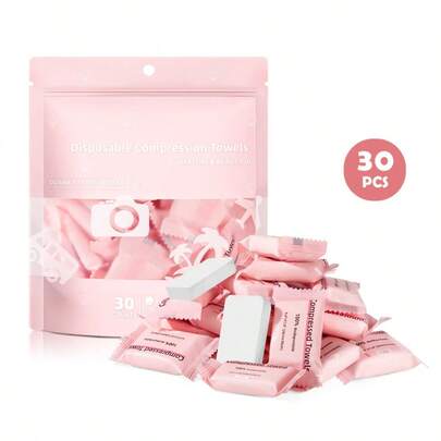 30 khăn nén, nhỏ gọn và dễ mang theo, đóng gói riêng lẻ, khăn mặt dày hơn, có thể dùng khô hoặc ướt, thích hợp cho gia đình, du lịch, cắm trại - Khăn ướt dùng một lần, thích hợp cho khách sạn, leo núi, cắm trại, làm sạch và tẩy trang, khăn du lịch, vật dụng vệ sinh ngoài trời thiết yếu, thiết kế nhỏ gọn, chất liệu thấm hút cao.