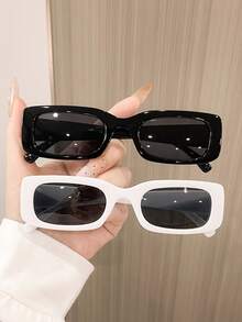 2pcs Y2K Style Round Frame Eyeglasses, Cute & Retro For Daily Wear And Beach, Unisex - Multicolor - View 3