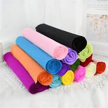 Giấy crepe cuộn 250*25cm, giấy gói quà hoa DIY, giấy gấp origami, giấy crepe nhăn. - Nhiều màu - Xem 8