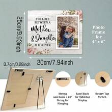 1 chiếc, "Tình yêu giữa mẹ và con gái là mãi mãi", Khung ảnh mẹ 8x10, Khung ảnh mẹ từ con gái, Quà tặng mẹ, Khung ảnh Ngày của Mẹ, Quà tặng mẹ con gái, Khung ảnh tình yêu giữa mẹ và con gái, Khung ảnh để bàn. - Mẹ - Xem 3