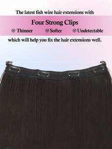 12 Inch Short Straight Hair Invisible Mesh Hair Extensions For Women, Synthetic Hair Pieces With Thin Soft Lace Mesh And Invisible Hair Clips - Multicolor - View 3