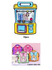 20个可重复使用的街机游戏礼品袋 - 塑料自封派对袋，奇幻设计，可重复密封，适合毕业、生日和特殊庆祝活动 - 无需电源，混合颜色，耐用且高品质，生日礼物 | 抓娃娃机礼品袋 | 可重复密封礼品袋，游戏玩家生日派对用品，也可作为圣诞礼物包装。 - 彩色 - 查看 25