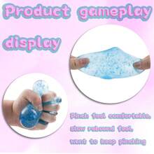 2 Packs Dream Squishy Drop Stress Balls For Adults Fidget Toys Adults, Fidgets Silicone Sensory Toys For Kids Autism, ADHD, Sensory Stress Relief Toys Birthday Day Gifts (Blue Pink) - 2PCS - 查看 3