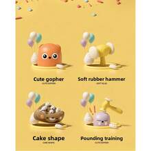 Kleinkind Whack-A-Mole Spielzeug, Kuchen Hase Karotten geformter Maulwurf zum Schlagen, robustes ABS Material, leuchtende Farben, Reaktionstrainings-Spielzeug, Montessori Frühpädagogisches Spielzeug für Jungen & Mädchen, geeignet als Partyfavors, Geburtstagsgeschenke für Jungen, Altersgruppe 3+ - Verschiedenfarbig - Übersicht 8