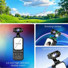 2.5K Action Camera Handheld Anti-Shake 140° Wide Angle 270° Rotating Lens Outdoor Recording Cycling Vlog Portable - Xem 6