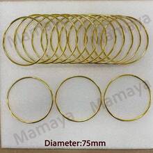 30入/10入 65mm 75mm 80mm (2.5吋/3吋/3.15吋) 金屬手工環，電鍍鐵環，適用於捕夢網、糖果伴手禮（不含糖果）、嬰兒派對禮物、手工手鍊、杏仁糖婚禮禮物 - 戒指 - 查看 6