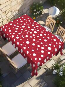 1pc Rectangular & Round Polyester Outdoor Tablecloth, Abstract Vintage Pattern, Farmhouse Style, Decor Tablecloth For Home, Kitchen, Dining, Party, Holiday, Gift, Indoor & Outdoor, All Seasons - Multicolor - View 15