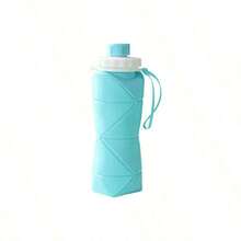 Hot Selling Silicone Foldable Adult Portable Reusable Plastic Cup Outdoor Travel Fitness Cup - Blue - View 3