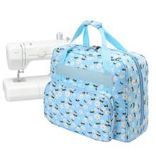 Sewing Machine Carrying Case Universal Tote Storage Bag With Pockets And Handles (Blue Bee) - B - View 1