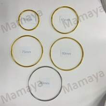 30入/10入 65mm 75mm 80mm (2.5吋/3吋/3.15吋) 金屬手工環，電鍍鐵環，適用於捕夢網、糖果伴手禮（不含糖果）、嬰兒派對禮物、手工手鍊、杏仁糖婚禮禮物 - 戒指 - 查看 4