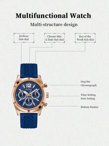 Đồng hồ đeo tay thời trang GUESS Essential Business Wear: Thép không gỉ GW0729G3 - Màu xanh lam - Xem 5