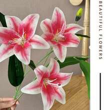 1/2/3/5 Piezas de Flores y Plantas Artificiales de Lirio, Decoración Floral Seca Falsa para Mesa de Comedor, Arreglo de Florero de Escritorio, Boda y Fiesta, Decoración del Hogar y Estudio, Ornamentos de Regreso a Clases - Multicolor - Ver 8