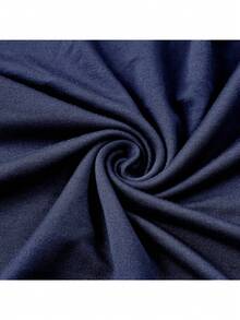 1pc Solid Color Milk Silk Elastic Sofa Seat Cushion Cover, High Elasticity Dust-Proof All Season Suitable For Garden Rattan Sofa Seat Cushion Protector - Navy Blue - View 8