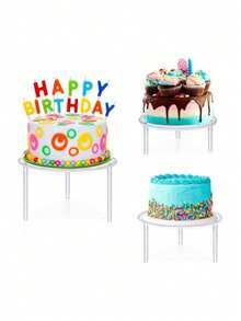 Giá đựng bánh cupcake bằng acrylic, giá trưng bày tráng miệng hình tròn trong suốt, thích hợp cho bánh ngọt, sinh nhật, đám cưới, bánh pastry. - Nhiều màu - Xem 2