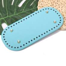 1 đáy túi cứng cáp, đáy túi móc thủ công, đáy túi đan thủ công hình bầu dục bằng da, đáy túi DIY, đáy túi đan, tấm đáy túi, phụ kiện phần cứng túi, tấm đáy bằng da PU, miếng lót đáy túi - Nhiều màu - Xem 11