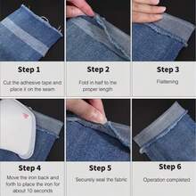 Double-Sided Iron-On Hem Tape (1.5cm Width), Strong Fusible Adhesive Tape, Iron-On Mending Tape For Clothing, Fabrics & Sewing - 查看 3