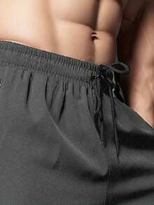 QYK-917 Simple Blue Daily Wear Men Shorts - Dark Grey - View 6