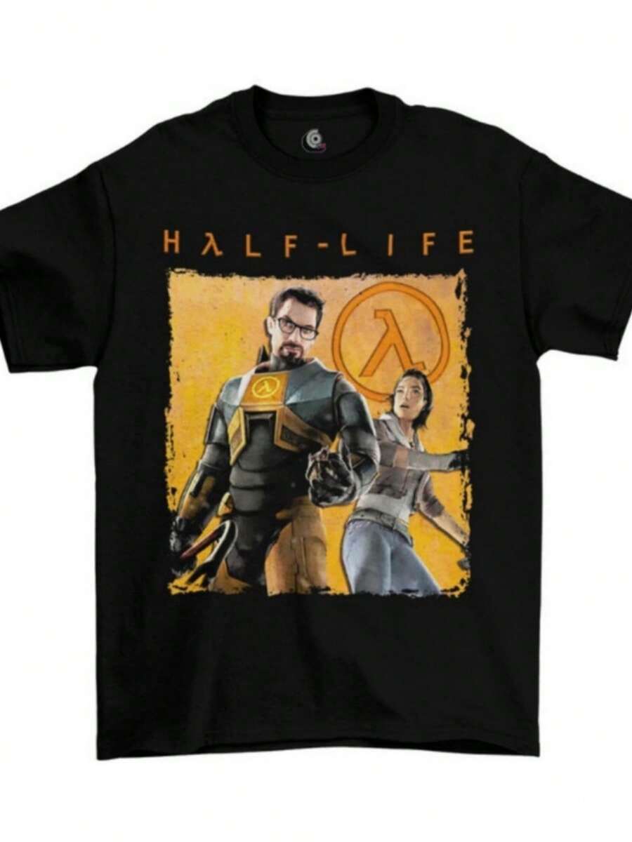 HALF-LIFE Graphic Tee Vintage Game Fans Shirt S-5XL - màu đen - Xem 1