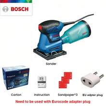 180W Bosch Handheld Electric Sander, Max Speed 12,000 RPM, Includes 3 Sanding Sheets, Efficient Dust Collection System, Suitable For Wood And Surface Polishing. (Package Includes EU Plug Adapter, Needs To Be Used With The Adapter) - Multicolor - View 7