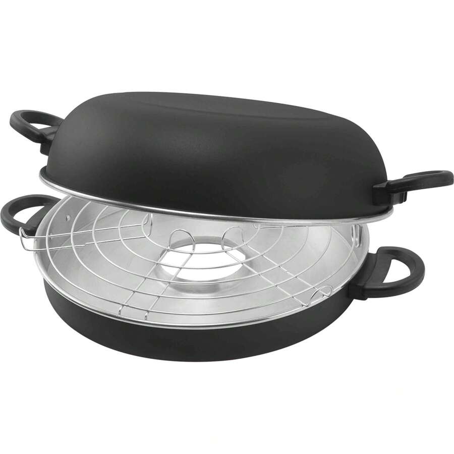 Stovetop Barbecue With 30 Cm Aluminum Grill - màu đen - Xem 1