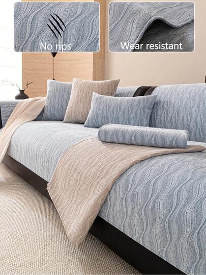 1 chiếc vỏ đệm sofa bằng vải chenille mềm mại, bảo vệ ghế sofa chống trượt hiện đại tối giản dùng được quanh năm, chống bụi và có thể giặt được, mềm mại và không phai màu, thân thiện với thú cưng, phù hợp cho phòng ngủ, văn phòng, phòng khách, sofa hình chữ L và sofa 1/2/3/4 chỗ ngồi.