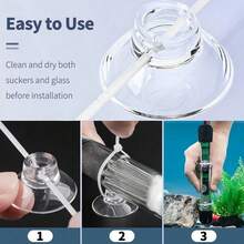 10 chiếc giác hút bể cá kèm dây buộc điều chỉnh được, kẹp và giá đỡ đa năng dùng cho thiết bị và phụ kiện bể cá. - Nhiều màu - Xem 3