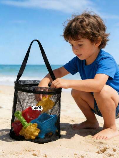 1 túi lưới hình trụ cho trẻ em, túi đeo chéo có khóa kéo chống thấm nước, thích hợp để đựng đồ chơi, sử dụng trong phòng tắm và sắp xếp đồ đạc khi đi du lịch.