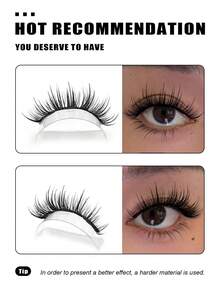 Bộ 10 cặp mi giả Asiteo kiểu Manga - Mi giả dày, cong ấn tượng, dạng dải đầy đủ, dễ sử dụng và có thể tái sử dụng, hoàn hảo cho cosplay và trang điểm kiểu Manga. - màu đen - Xem 6