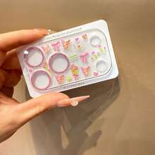 仙女蝴蝶花束镜头膜+贴纸手机镜头改装神器，适用于苹果17 Pro/17 Pro Max，防水、防摔、防刮 - 粉圈鏡頭膜+蝴蝶結貼紙 - 查看 7