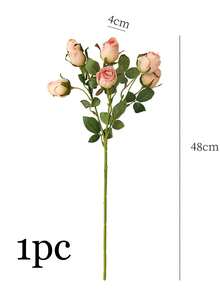 1/3/5 szt. Sztuczna róża, Sztuczna róża, Dekoracja domu, Styl nordycki, 7 małych, sztucznych główek róż, Sztuczne rośliny zielone, Wystrój domu w stylu rustykalnym, Jesienny bukiet róż, Bukiet róż odpowiedni na każdą porę roku, Wystrój salonu, Wystrój stołu jadalnego, Wystrój ślubny, Wystrój wiosenny, Dekoracje ślubne, Sztuczne kwiaty - Wielokolorowe - Zobacz 5