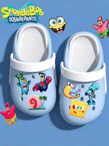 SpongeBob SquarePants 6/ 12 SquarePants , Octopus Man Tentacle, Sandy Cheeks, Eugene H. Krabs, Gary Character Cartoon Shoe Buckle, VC Soft Rubber Shoe Buckle DIY Shoe Accessories - Multicolor - View 7