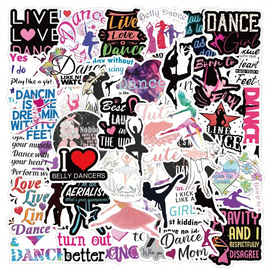 Dancing Stickers, Suitable For Decorating Stationery, Water Bottles, Phone Cases, Luggage - 1 Set - View 1