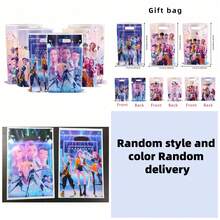 10个/套 新款女团主题生日派对礼品袋，一次性珍珠膜礼品收纳手提袋，新年礼物，情人节礼物，复活节礼物 - 彩色 - 查看 9