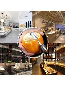 2件装橙子削皮器，不锈钢橙子柠檬削皮器，简易柠檬削皮器，符合人体工学的弧形手柄，创意切割刀，带弧形手柄的橙子削皮工具，适用于水果、蔬菜、餐厅和家庭使用 - ，易于抓握设计 - 彩色 - 查看 7