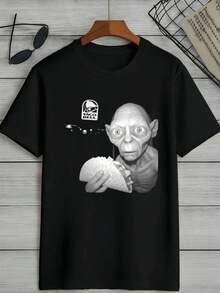 Men Plus Size T-Shirts - Black - View 2